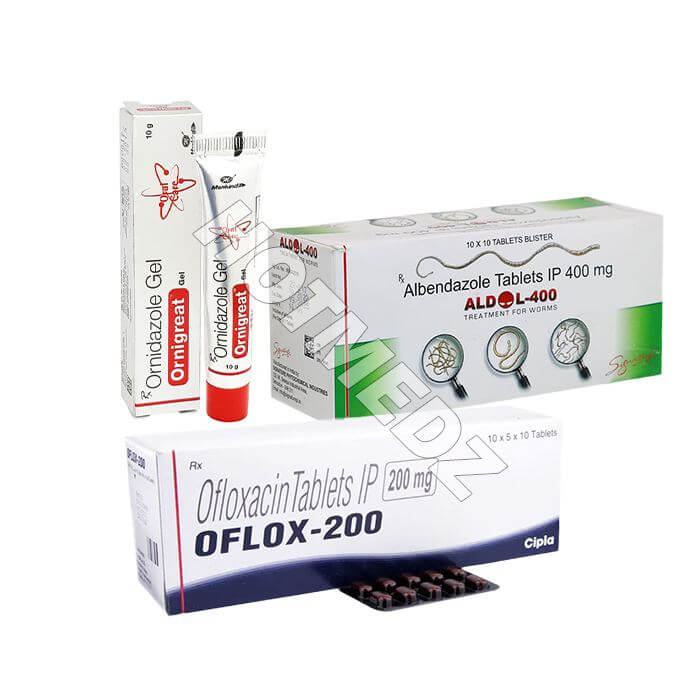 Albendazole Ofloxacin Ornidazole Combination