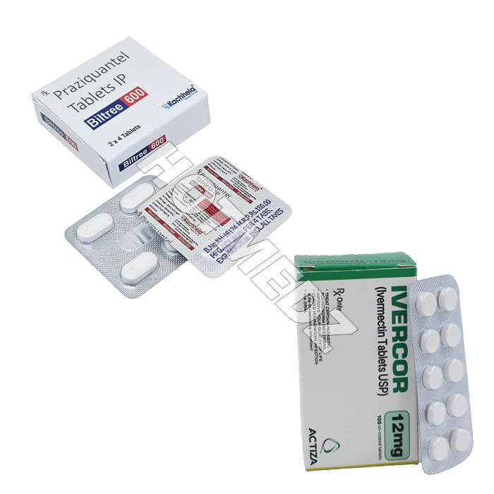 Ivermectin and Praziquantel Tablets Parasite Treatment