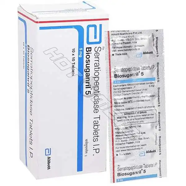 Serratiopeptidase 5 mg